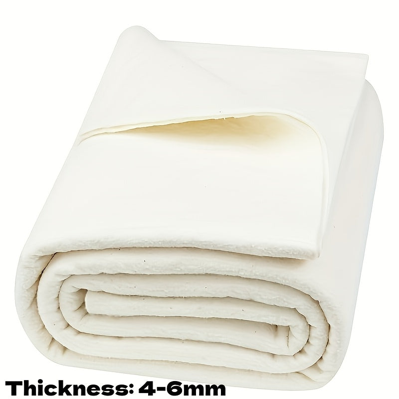 Cotton Quilt Batting in 79 x 91 Inch Size, Lightweight Filling for DIY Bedspreads, Handmade Blankets, Wearable Art and Quilting Craft Projects