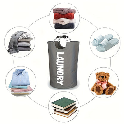 Foldable Laundry Basket with Padded Carry Handles, Stand-Alone Clothes Hamper in Six Colors for Bedroom and Laundry Room Organization