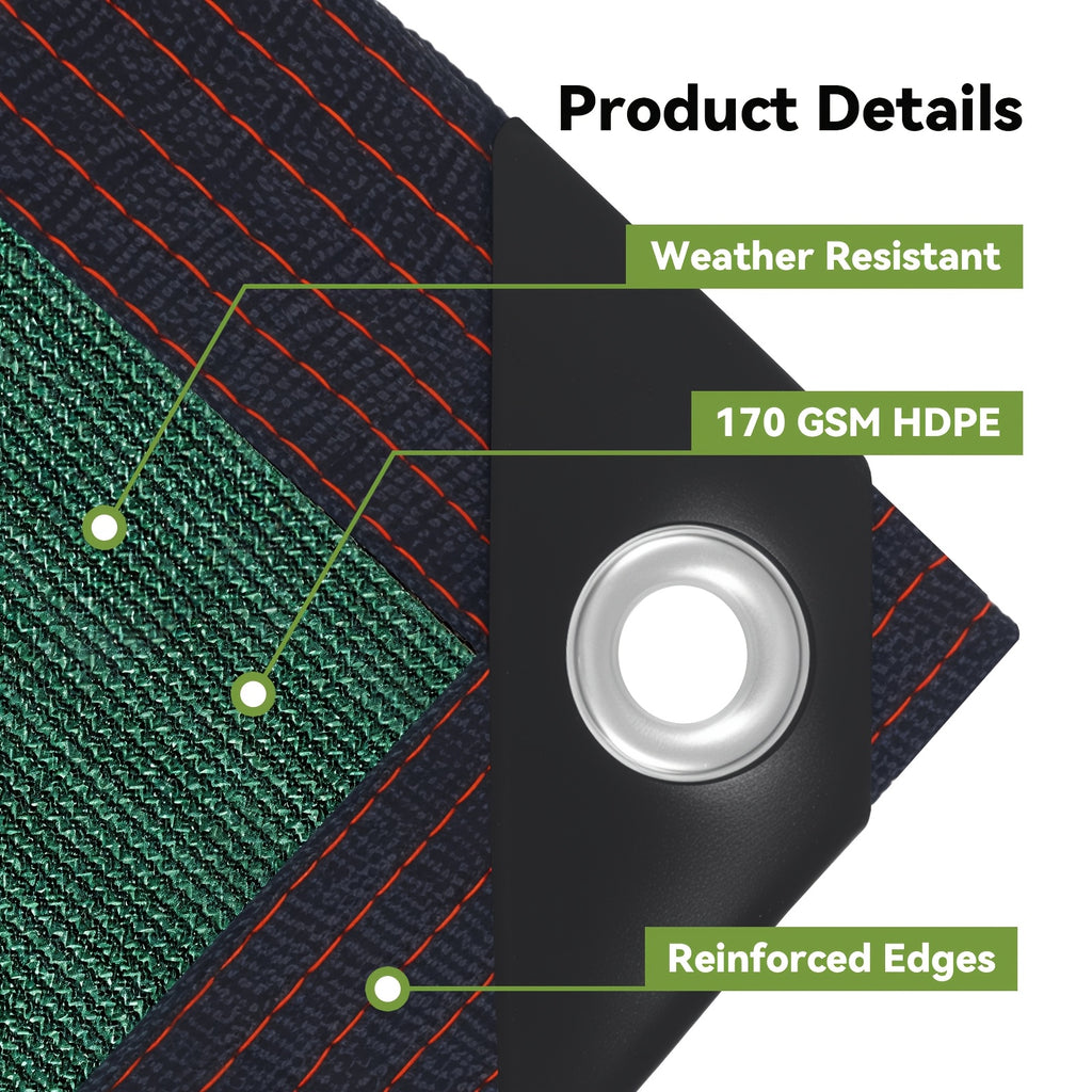 Balcony Privacy Screen for Deck Railings and Outdoor Fences, Green, Brown or Black with Two Size Options, Listed 33ft Rope and Zip Ties for Patio Screening