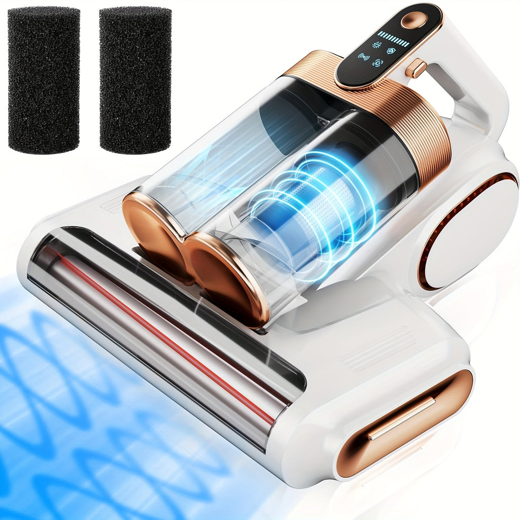 UVC Mattress Vacuum Cleaner with Hot Air, 16KPa Powerful Suction Bed Vacuum with Dual Dust Cup, Handheld Deep Cleaning Mattress Machine for Pillows, Sofa, and Carpet