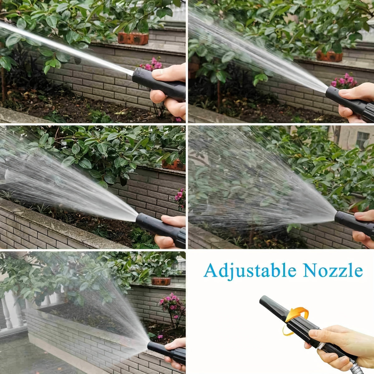 Flexible Metal Garden Hose with Spray Nozzle, Stainless Steel Watering Hose for Yard Care and Vehicle Rinsing, Standard and Upgraded Length Options