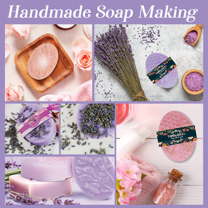 Soap Making Supplies by TAVOLOZZA with 500g Soap Base and Polychrome Options, Listed 43-Piece Kit Reference for Adult DIY Crafts and Handmade Gift Projects