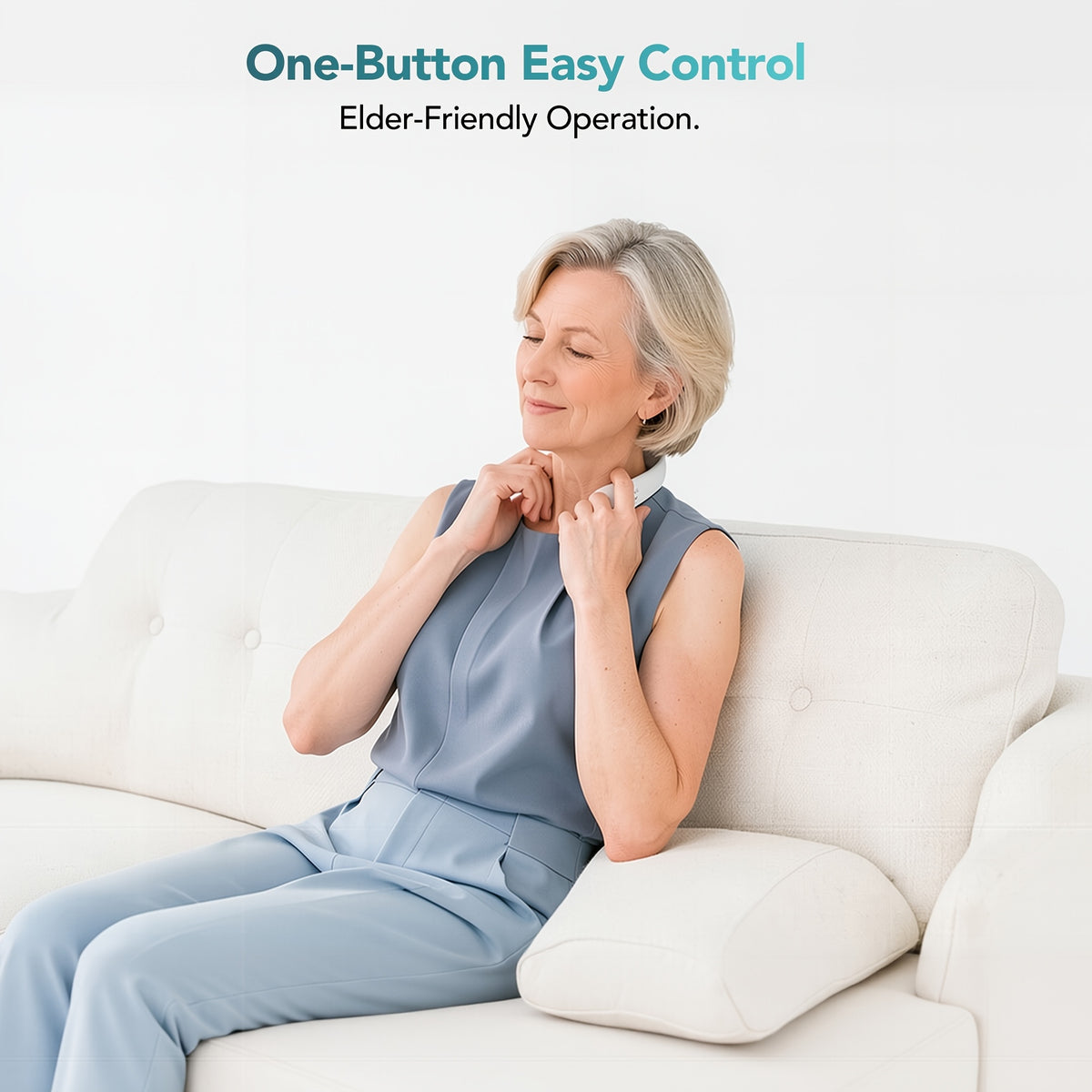 Heated Cordless Neck Massager SKG K5-3 Pro in White, Portable Personal Massage Device with Listed Vibration for Home, Office and Travel Relaxation Routines
