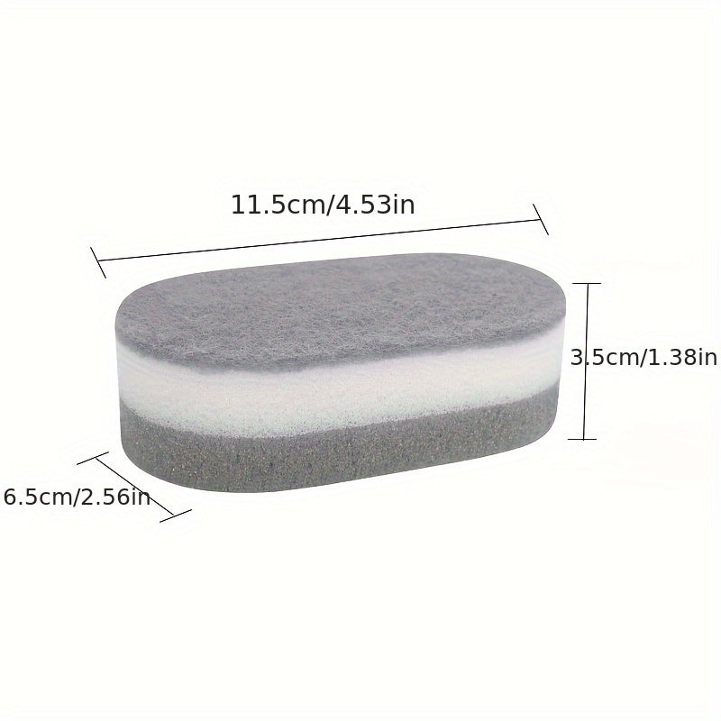 Oval Dishwashing Sponges in 3, 12 or 20-Piece Packs, Reusable Kitchen Sponge Wipes for Compatible Dishes, Chopsticks, Pots and Everyday Sink-Side Cleanup