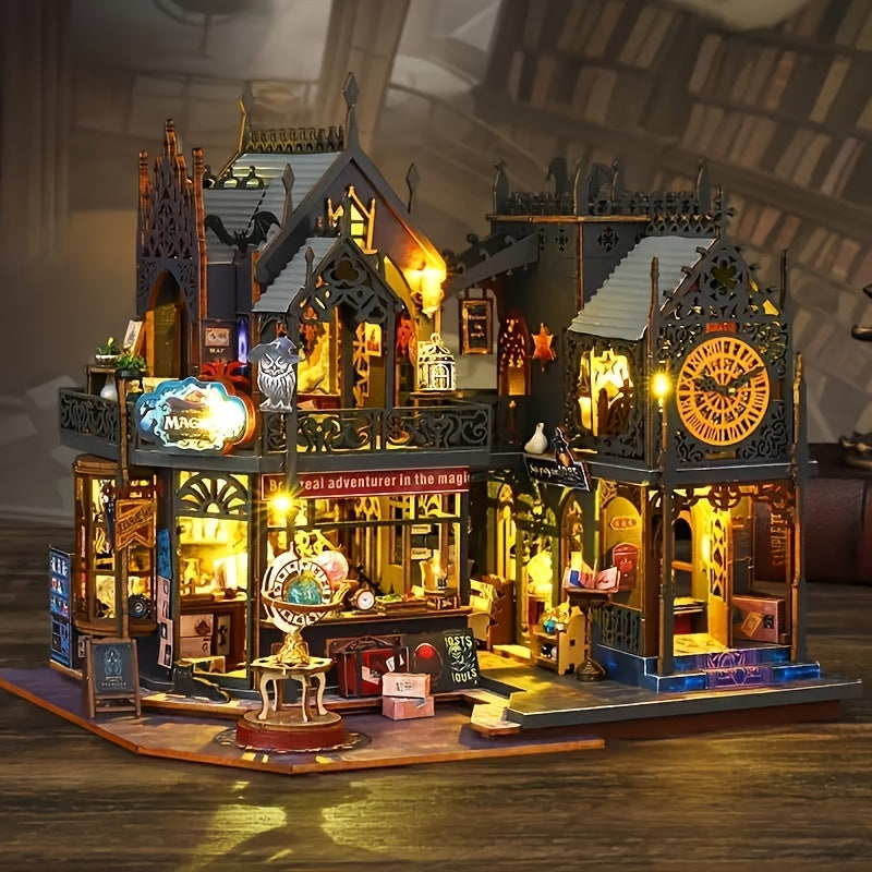 DIY Magic Hut Building Model, Three-Dimensional House Assembly Craft with 1pc or Magic House + Tools Options for Hobby Projects and Birthday or Holiday Gifts