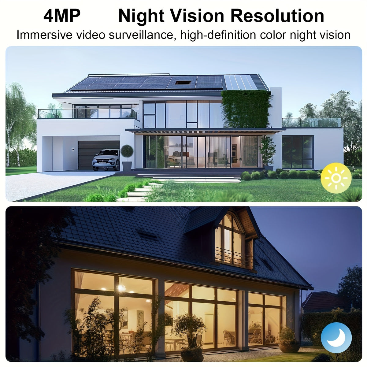 ARCCTV App Outdoor Security Camera with Rechargeable Battery, 2.4GHz WiFi, PIR Motion Alerts and Two-Way Audio, 1Pack, 2Pack, 4Pack or 6pcs Options