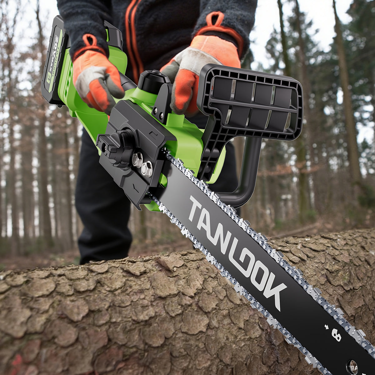 Battery-Powered Electric Chainsaw for Garden Pruning and Wood Cutting, Cordless Rechargeable Tool with Multiple Colors and One- or Two-Battery Kit Options
