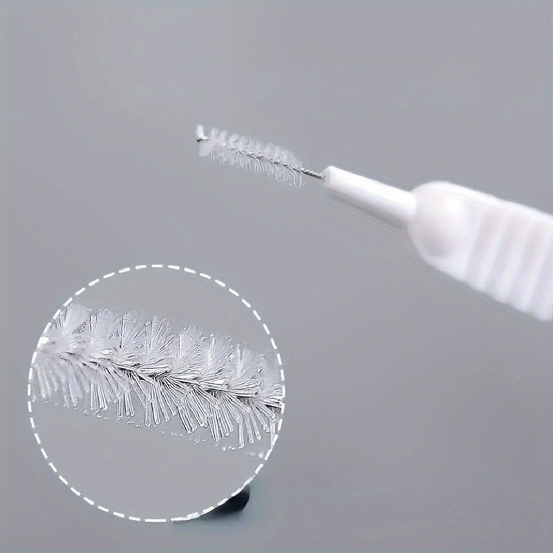 Shower Head Cleaning Brushes 10-Pack, White Plastic Manual Nozzle Gap and Crevice Cleaning Tools for Bathroom Maintenance and Detail Care