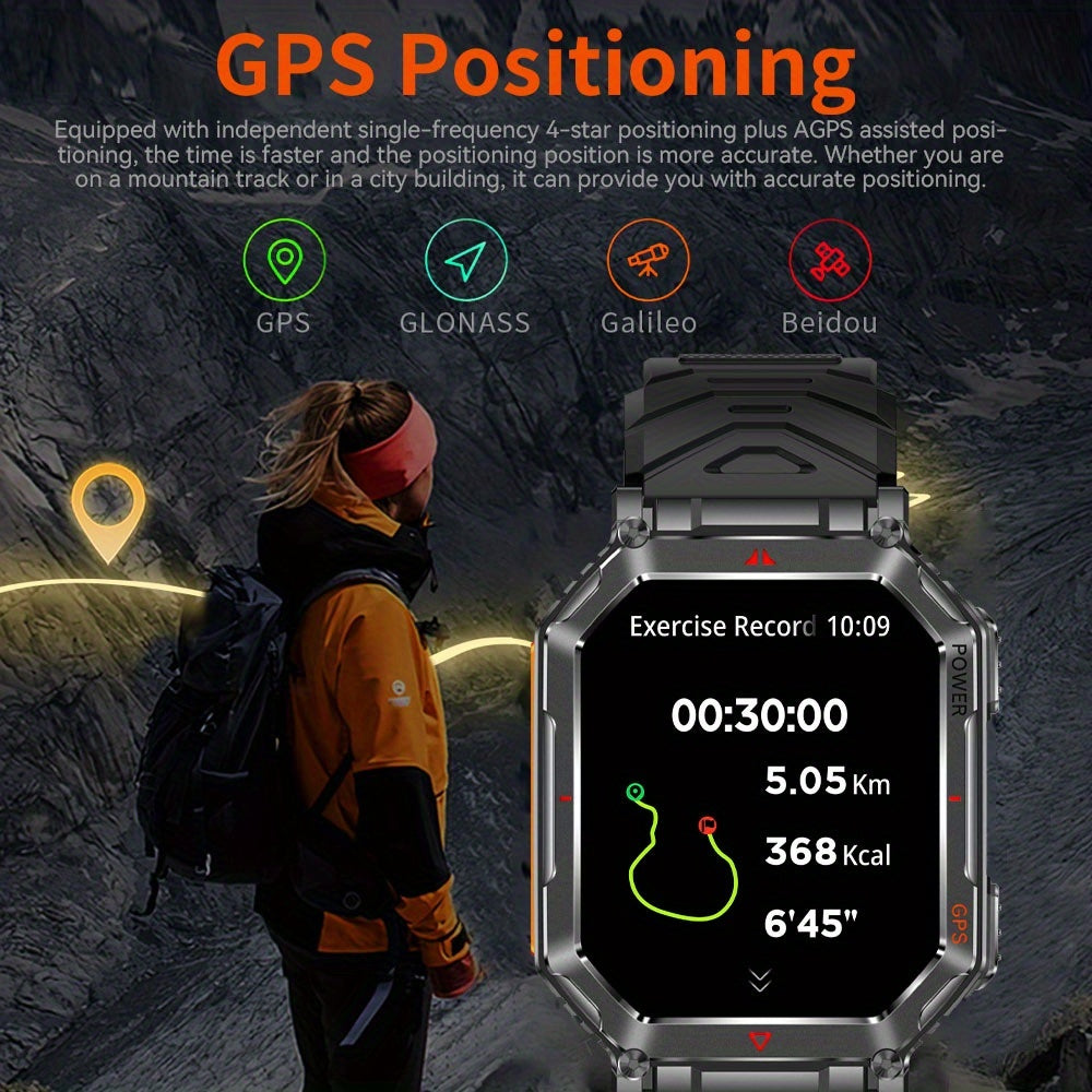 GPS Adventure Smartwatch with All-Metal Body, Listed Altimeter, Barometer and Compass, LED Flashlight, Calling and Message Reminders in Four Style Options