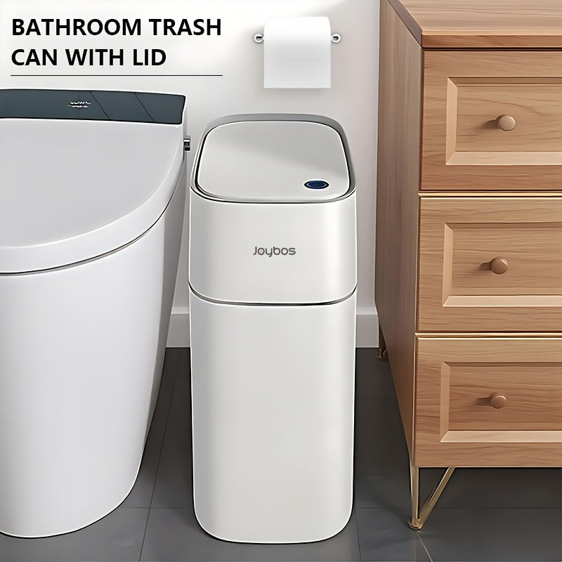 Motion Sensor Trash Can with Automatic Touchless Lid, Listed 4-Gallon Bin with Small Lid or Large Lid Options for Kitchen, Bathroom, Bedroom and Office