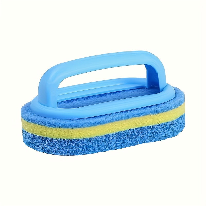 Blue Household Cleaning Sponge for Compatible Kitchen and Bathroom Surfaces, Multipurpose Cleaning Tool with Listed Glass, Ceramic and Wall Cleanup Uses