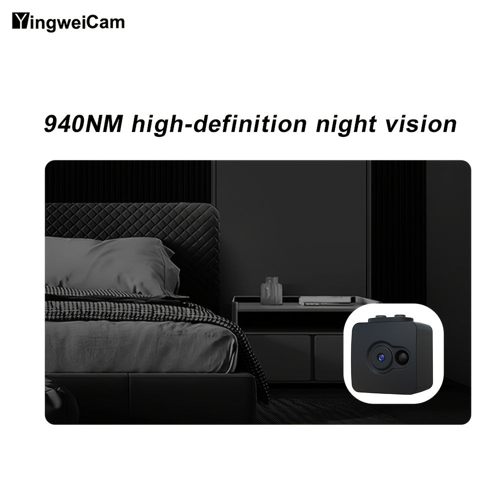 Mini Indoor Security Camera Q7 with Listed 720P Video, Night Vision, Motion Detection and USB Power, One-Piece Plus 32G Option for No-WiFi Home Monitoring