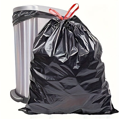 35 Gallon Black Trash Bags, 10-Count Single Roll of Polyethylene Garbage Liners for Compatible Large Bins, Household Cleanup, Hotel and Supermarket Use