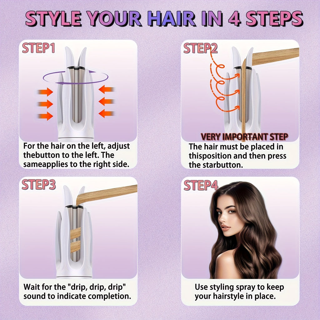 Hair Straightener and Curler Combo by A&Bhair, Blue Upgraded Model with Listed Ceramic PTC Plates, Multiple Temperature Modes, Negative Ions and Auto Shut-Off