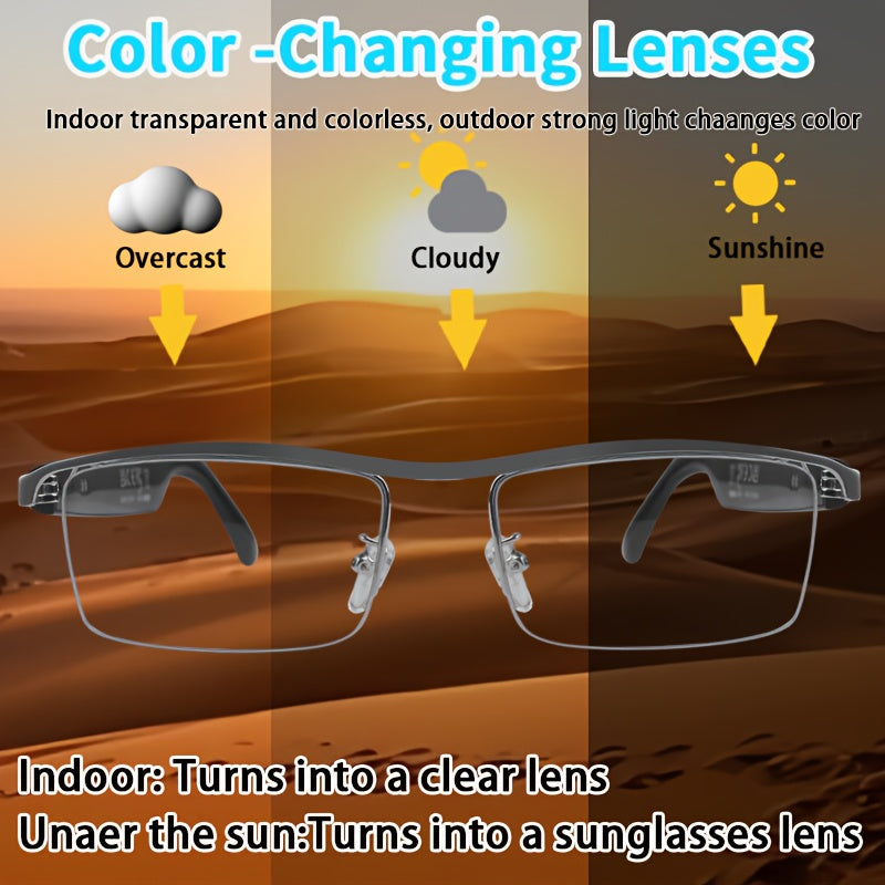 AI Audio Translation Glasses with Listed Microphone, Speaker, Music and Call Features, Full-Frame and Semi-Frame Style Options for Adult Travel and Office Conversations