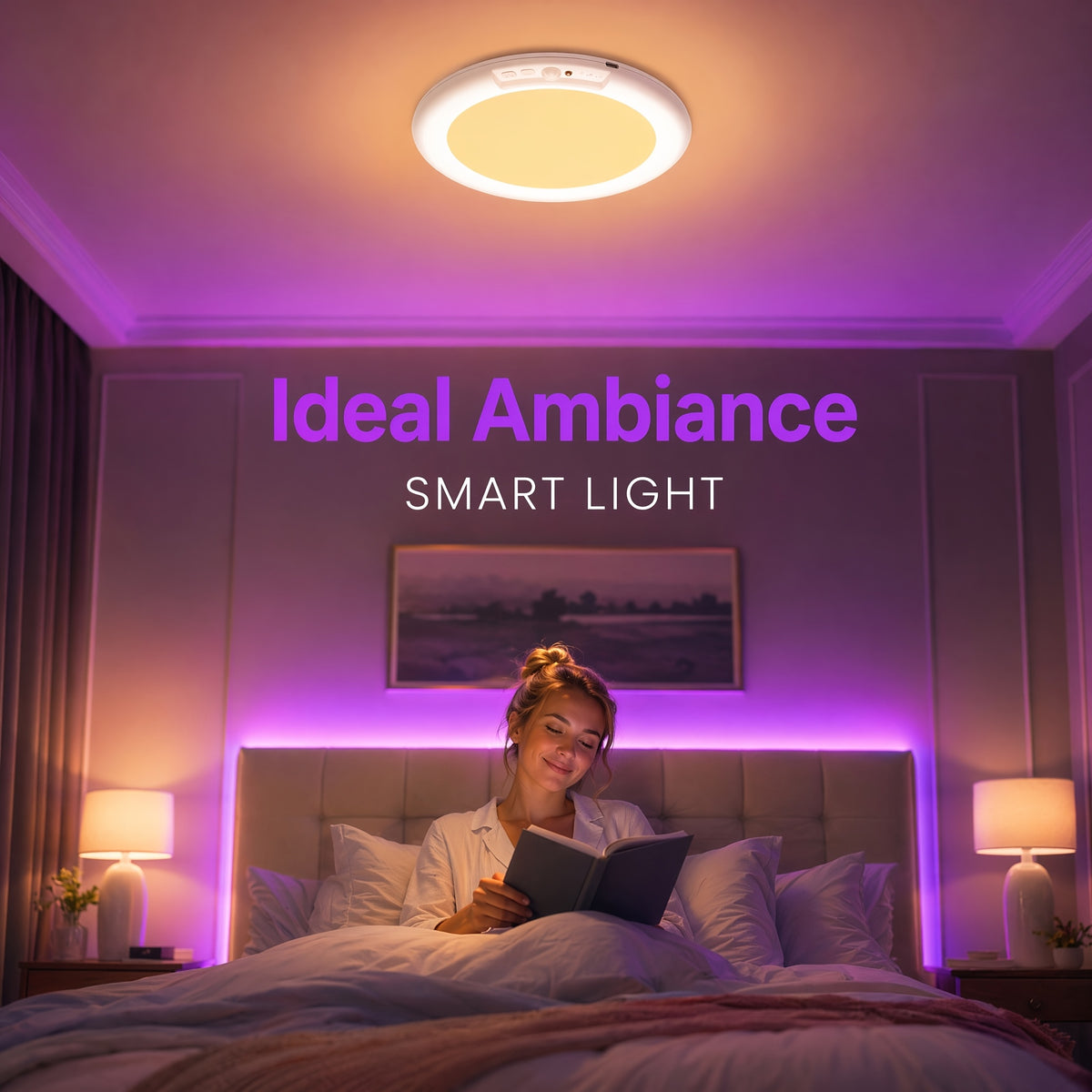 Magnetic Motion Sensor Ceiling Light, Rechargeable LED Lamp with Remote Control, Color-Changing and White Lighting for Closets and Indoor Home Decor