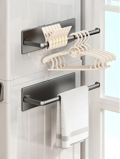 Under Cabinet Paper Towel Holder by Amoichic, Single Plastic Hanging Roll Dispenser in Milky White, Grey or Black for Compact Kitchen and Bathroom Organization