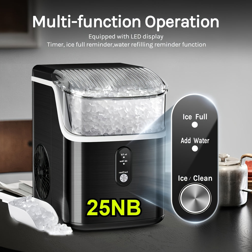 Self-Cleaning Countertop Ice Machine for Home and Kitchen, Nugget or Bullet Ice Model Options with Listed 35lb or 26lb Output for Everyday Drinks