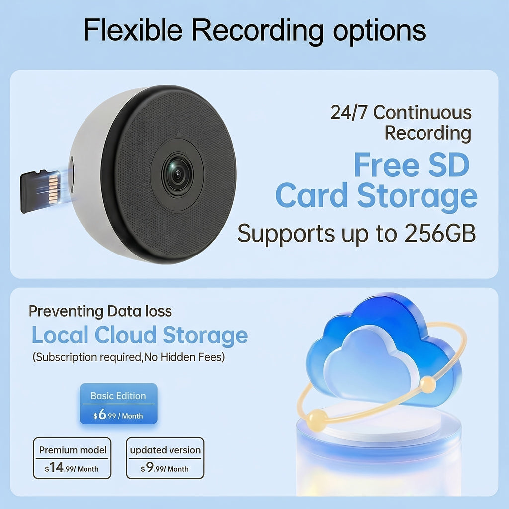 4MP Wireless Window Camera with Dual-Band WiFi, Two-Way Audio and Motion Tracking, AI Blacklight or Full-Color Single-Camera Options for Indoor Pet Monitoring