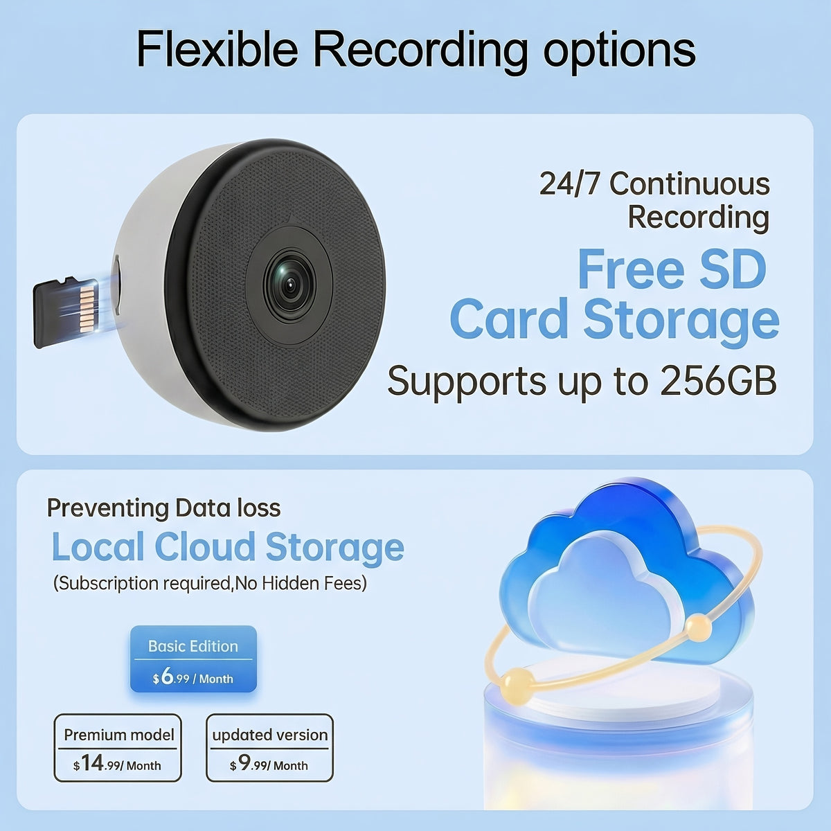 4MP Wireless Window Camera with Dual-Band WiFi, Two-Way Audio and Motion Tracking, AI Blacklight or Full-Color Single-Camera Options for Indoor Pet Monitoring