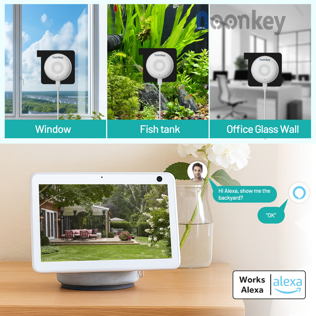Window Security Camera Set of 2, 3MP Cameras with Color Night Vision, Person, Pet and Vehicle Detection, 24/7 Recording and Alexa Compatibility