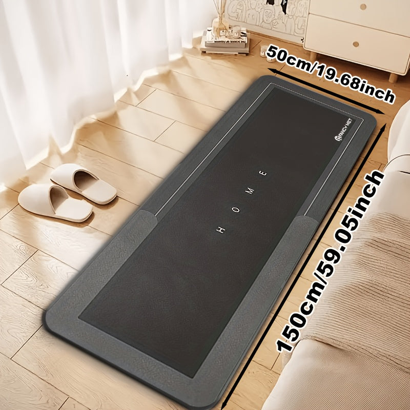 Diatom Mud Kitchen Floor Mat, Single-Piece Rectangular Design with Listed 3.5mm Thickness, Three Gray Color Options and Four Sizes for Home Floor Placement
