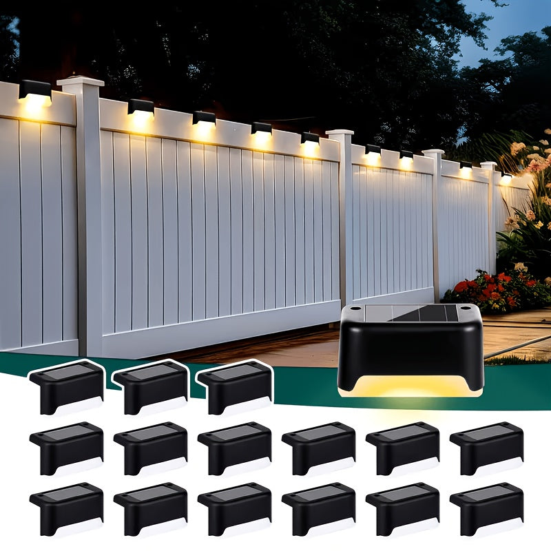 Solar Deck Lights Outdoor 30/20 Pack, Solar Step Lights Warm White LED, IP44 Waterproof Decorative Stair Lighting for Fences, Patio, Courtyards, Terraces, Garden Paths and Landscape