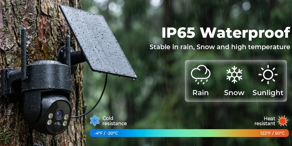 4G LTE Solar Security Camera 5MP with No-WiFi Connectivity, 360° PTZ View, AI Human Tracking, Color Night Vision and Two-Way Audio for Farms and Yards
