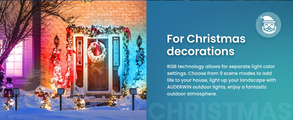 RGB Solar Garden Spotlights with Listed Nine Lighting Modes, Multicolor Outdoor Landscape Accent Lights in Two, Four or Six Pack Options for Holiday Decor