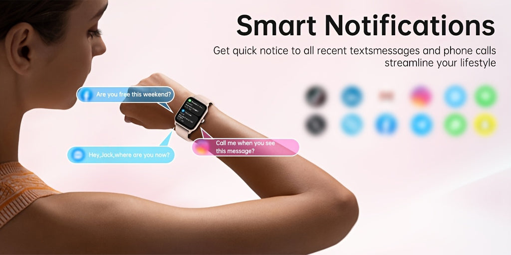 Alexa Smart Watch for Women & Men, 1.8-inch HD Touchscreen Smartwatch with Wireless Calling, 100+ Sports Modes, Fitness & Sleep Tracker, for iPhone Android, Mother's Day Gift