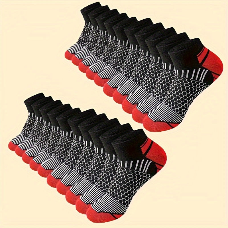 Bulk Men's Low-Cut Socks, 20-Pair Polyester Athletic and Casual Multipack in Light Gray or Blue-Labeled One-Size Options for Gym Days and Everyday Outfits