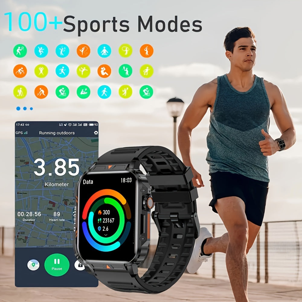 Calling Smartwatch for Men by SENBONO, 1.95-Inch Color Display, 340mAh Battery, 100+ Sports Modes and Changeable Watch Faces with FitCloudPro App Connection