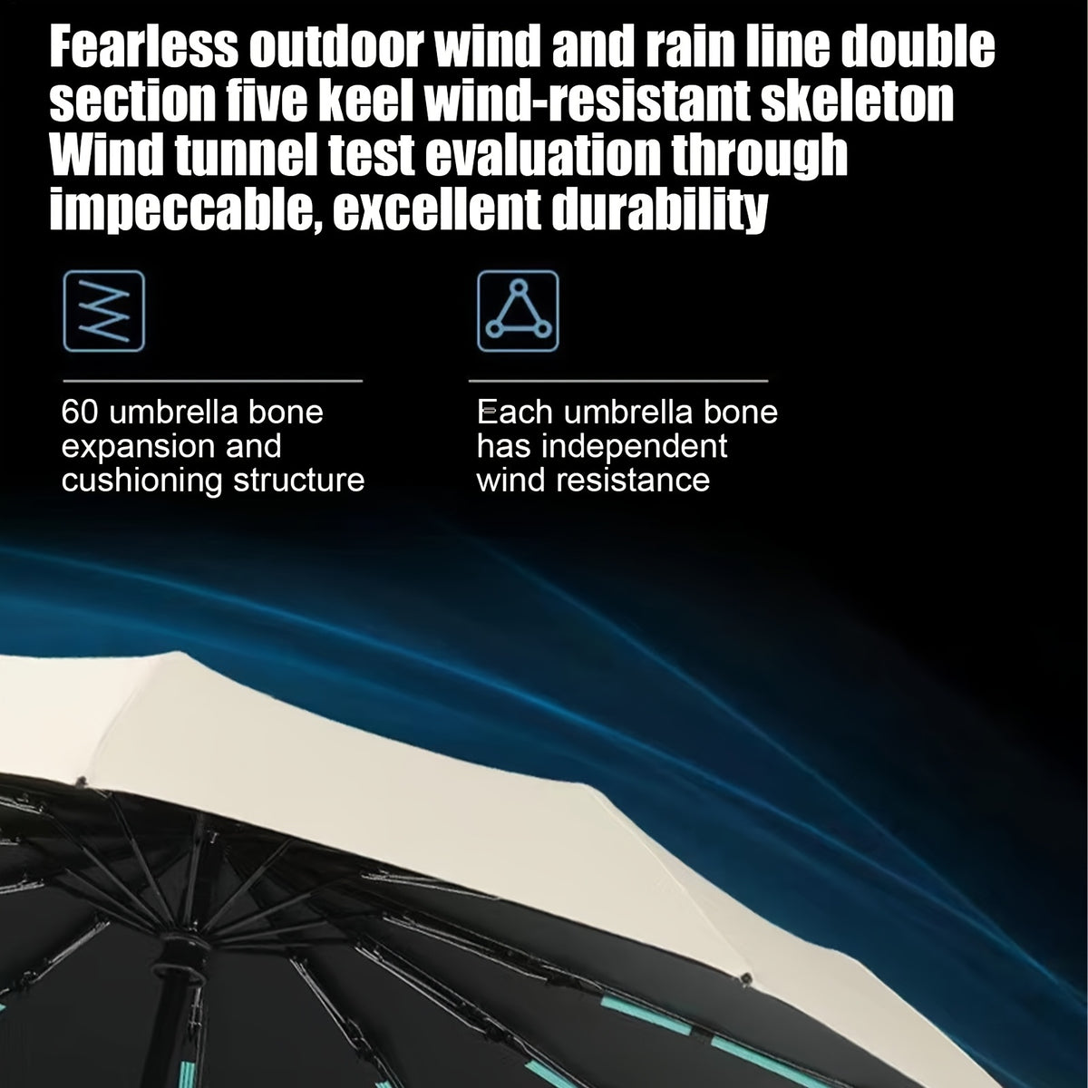 Automatic Folding Umbrella for Men and Women with Listed Reinforced Fiberglass Ribs, Compact Sun and Rain Carry in Five Colors for Daily Outings