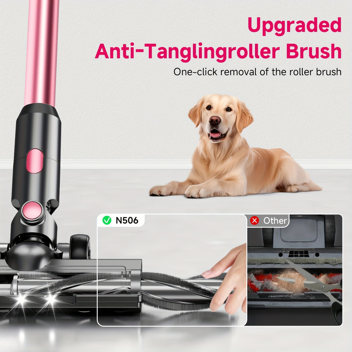 8-in-1 Cordless Vacuum Cleaner for Home, Lightweight Wireless Household Vacuum for Hardwood Floors, Carpets and Pet Hair in Four Color Options