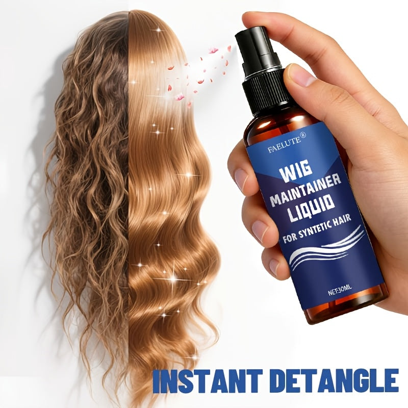 Wig Conditioning Mist Spray for Synthetic Wig Styling, Lightweight Detangling and Smoothing Care with Shine for Straight, Curly, Long and Short Looks
