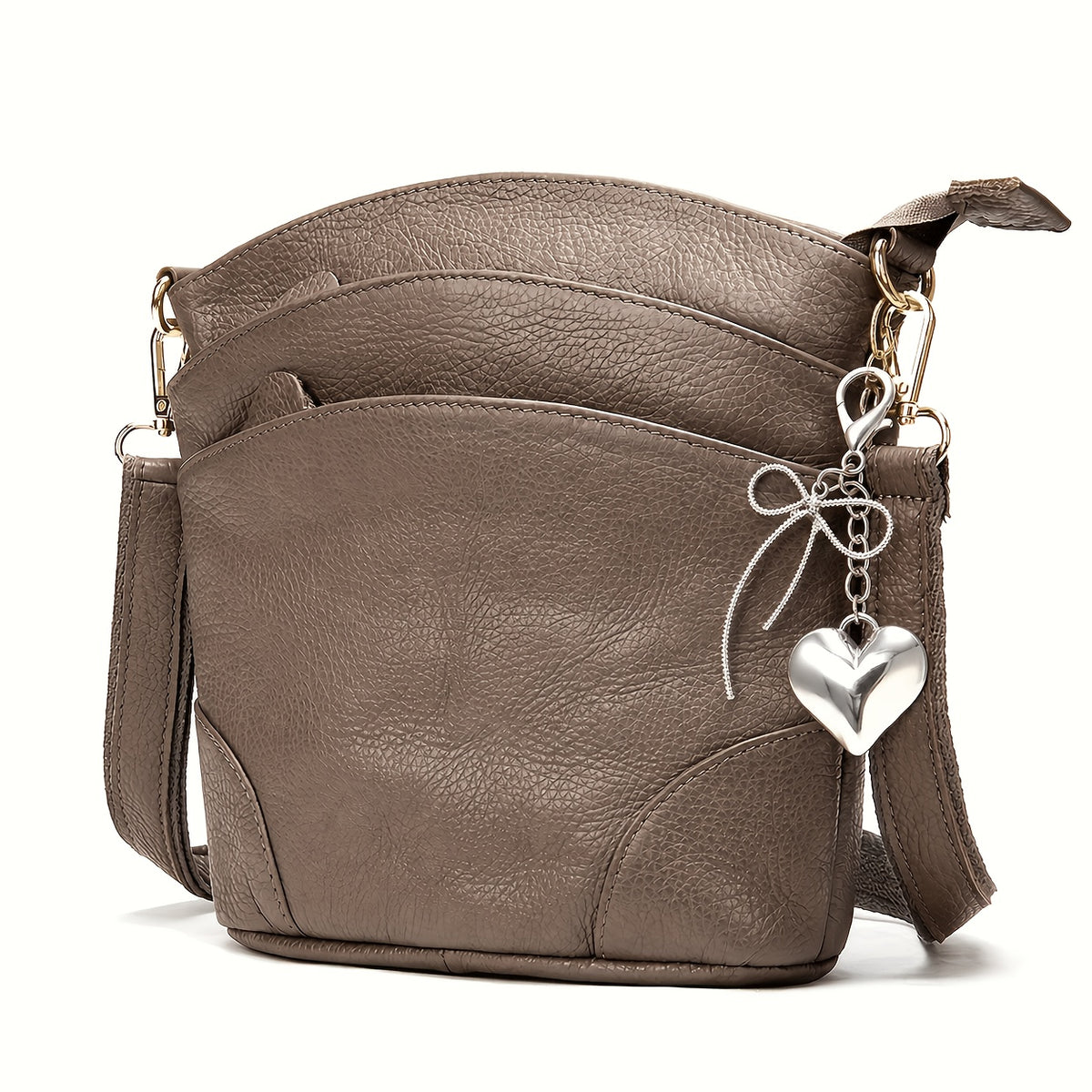 Leather Organizer Crossbody Bag with Listed Smartphone Pockets, Everyday Handbag Purse in Thirteen Color and Style Options for Errands and Travel