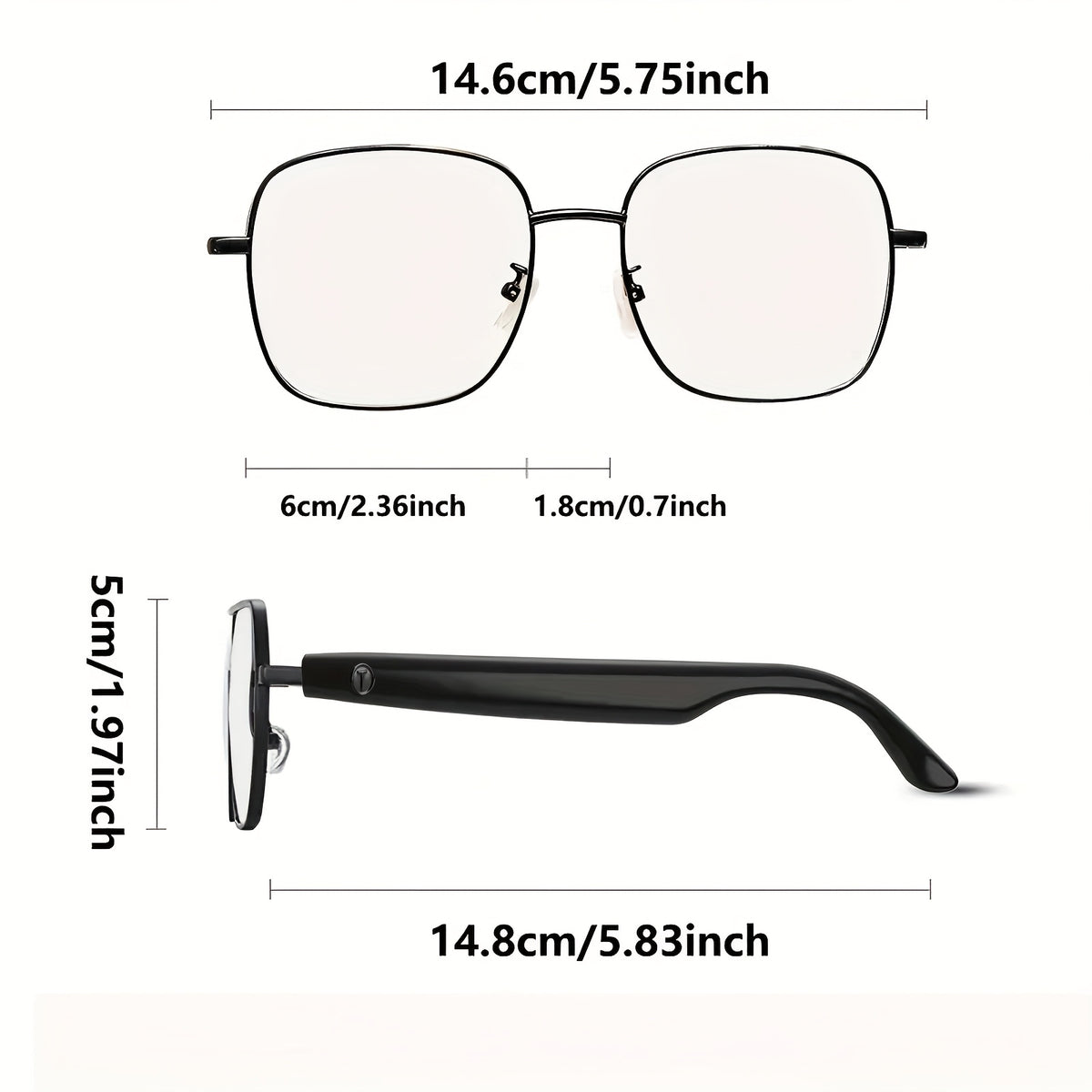 Auto-Tint AI Translation Glasses with Listed 164-Language Support, Calling and Music Playback, Black Metal or UF05 Gold and Silver Lens Options