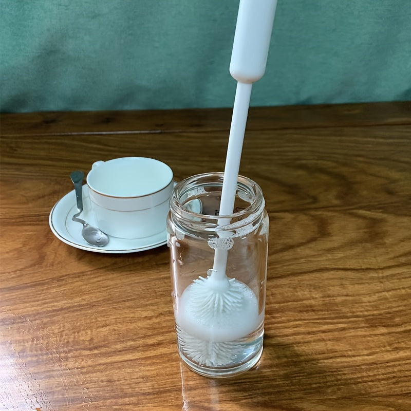 Long Handle Bottle Cleaning Brush with Listed 360-Degree Rotating Design, Reusable Manual Cup and Container Scrubber with PC Handle in Four Colors