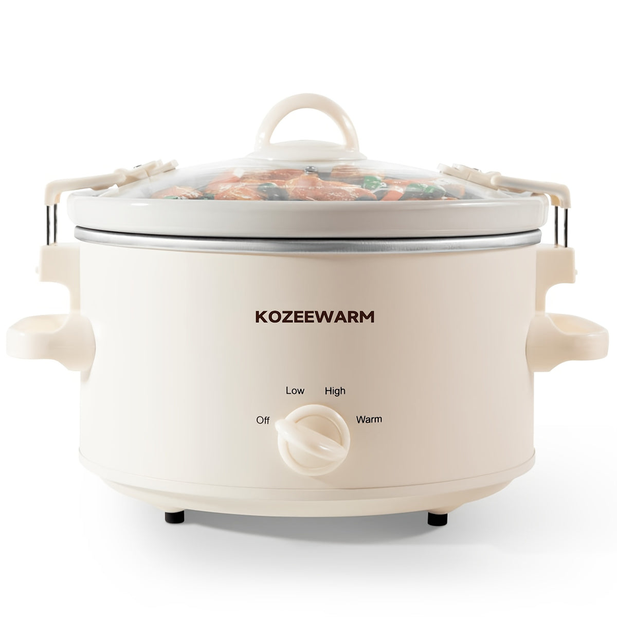 Manual Slow Cooker with 1.5QT or 4QT Capacity Options, Removable Stoneware and Listed Warming Setting for Home Meal Preparation in Six Size and Color Choices