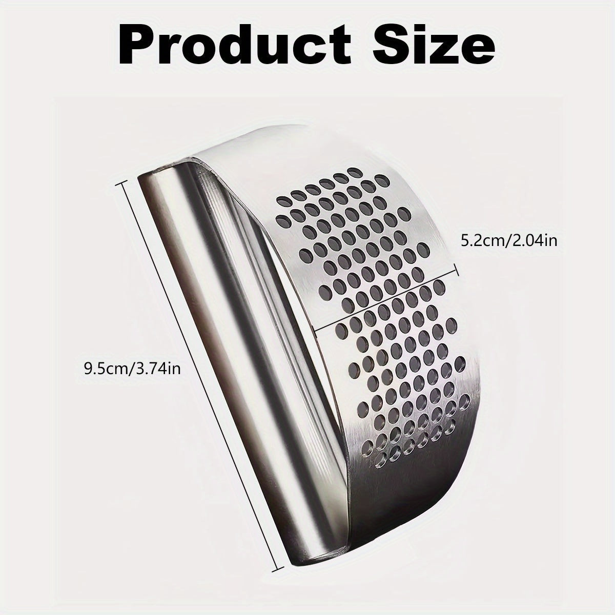 304 Stainless Steel Garlic Press, Washable Garlic Crusher and Food Preparation Tool with 1, 2 or 3-Piece Option Labels for Home and Restaurant Kitchens