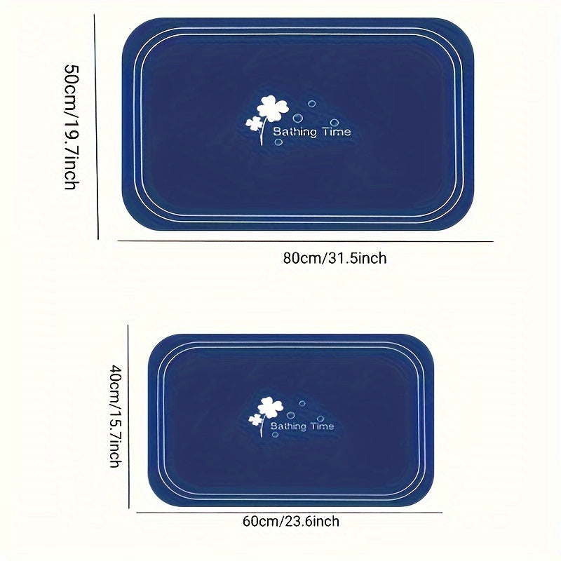 Quick-Drying Bathroom Mat with Diatomaceous Earth Reference, Soft Absorbent Bath Floor Mat with Listed Anti-Slip Design for Shower and Bathtub Areas
