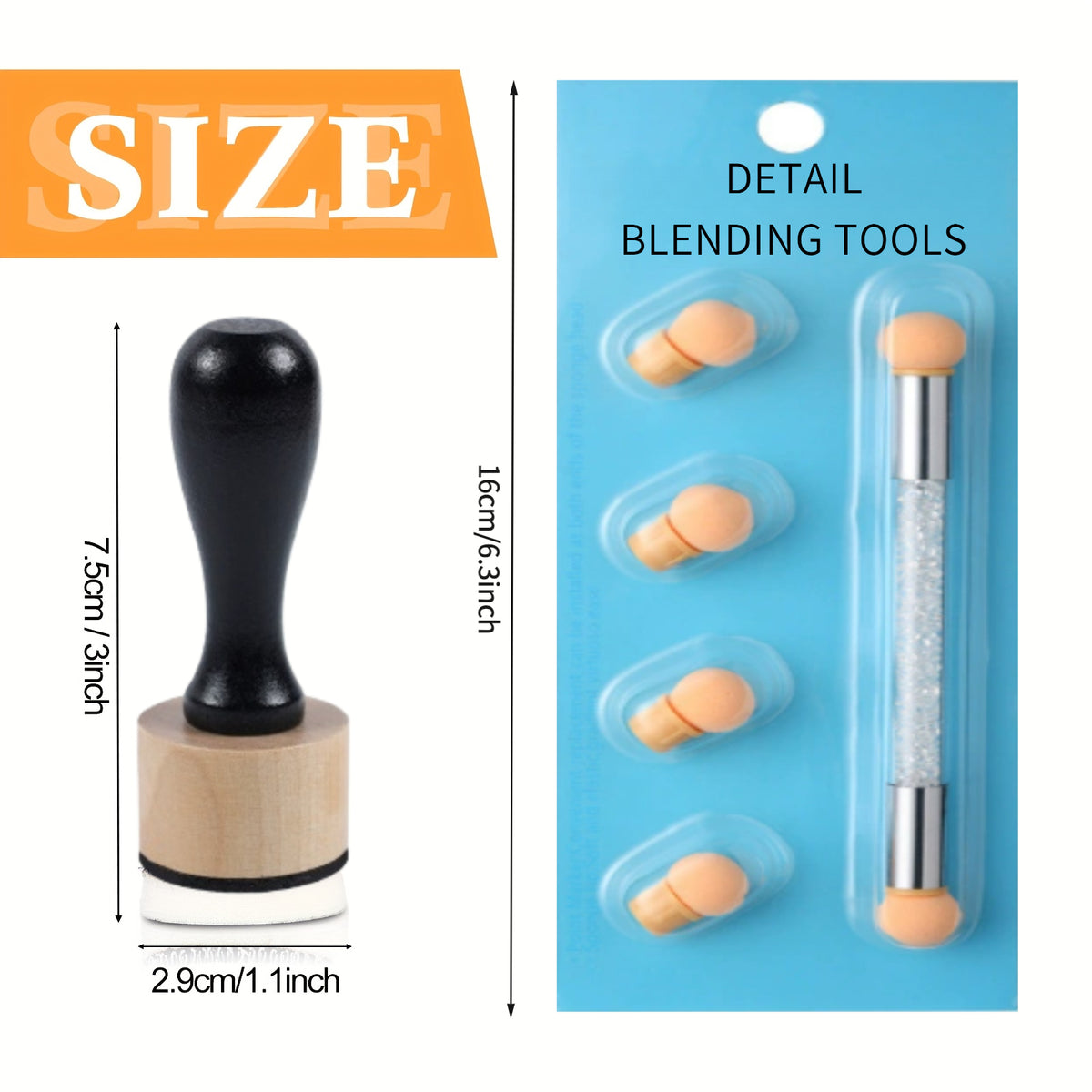 Mini Ink Blending Tool Set with Replacement Foam and Listed 24-Color Stamping Supplies, 52-Piece Option for Scrapbooking, Distressing and Creative Craft Projects