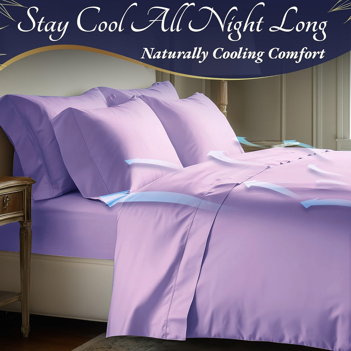 Three or Four Piece Bedding Sheet Set with Listed Extra Deep Pockets, Twelve Color Options and Twin, Full, Queen or King Sizes for Bedrooms and Guest Rooms