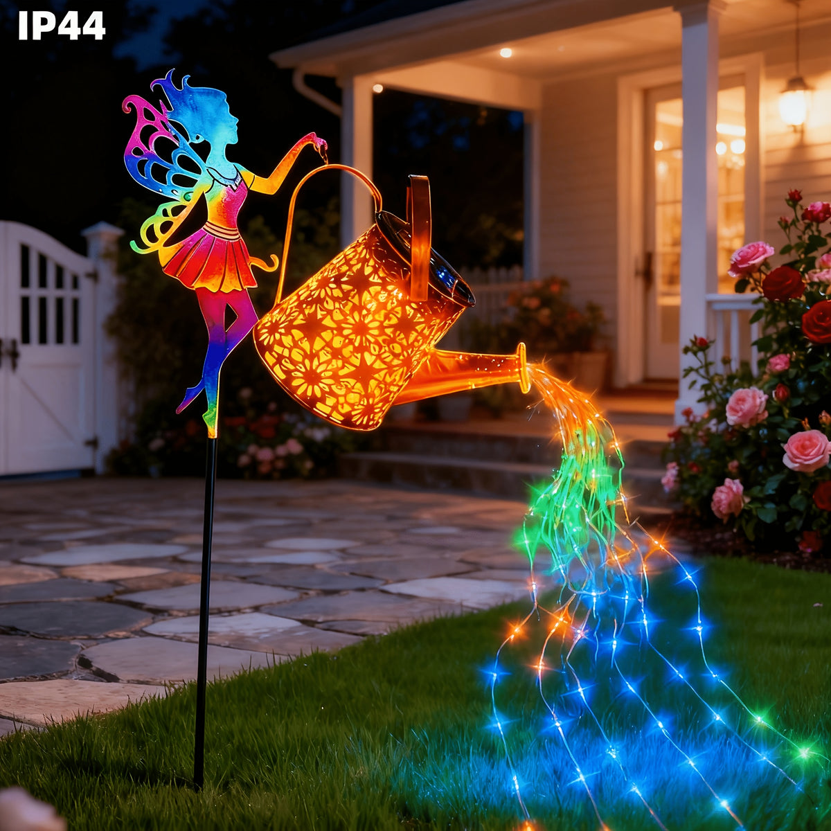 Solar Watering Can Garden Light, Metal Hanging Lamp with Fairy-Light Decoration for Patio, Lawn and Courtyard Displays, Warm Lamp or Lanterns Options