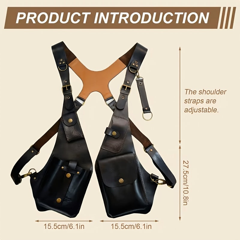 Retro PU Phone Crossbody Bag for Men and Women, Everyday Shoulder Bag in Red, Black, Coffee, Camel or Dark Camel for Casual Outfits and Weekend Outings