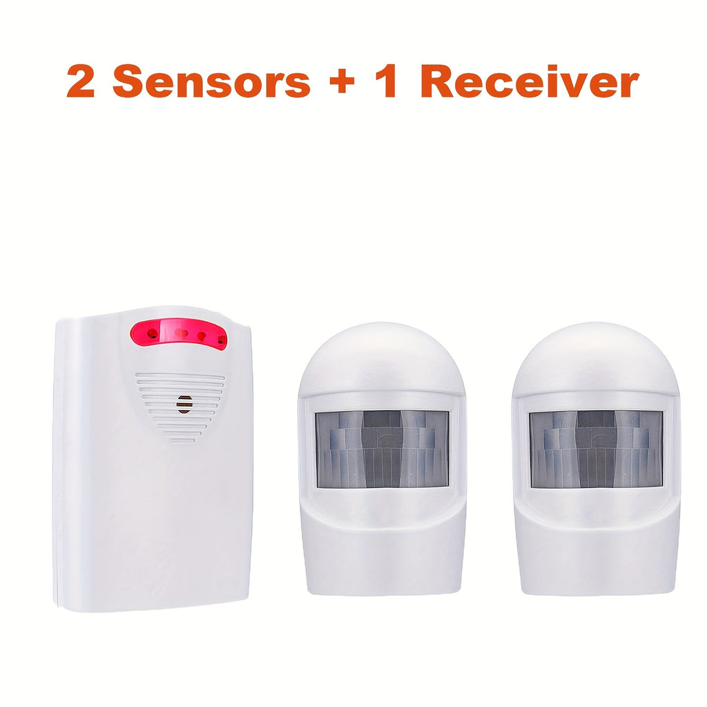 Driveway Alarm Wireless Outside Motion Sensor with Receiver, Infrared Detector Alert System for Home Security, Business, Garage and Property