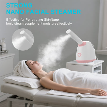 At-Home Facial Steamer Options for Personal Skin Care, Portable, Upgraded and Flagship Models with Listed Rotatable Arm and Accessory References