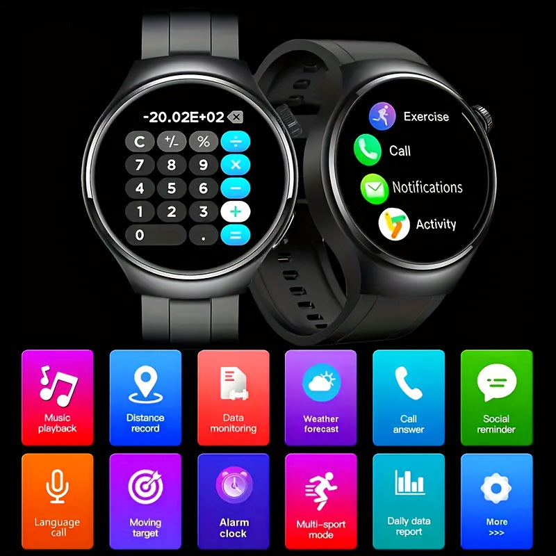 1.52-Inch Touchscreen Smartwatch for Men and Women with Listed Wireless Calls, Message Functions, Sports Modes and Remote Camera Control for Android and iPhone