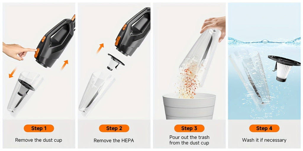 Convertible Stick Handheld Vacuum with Listed 6-in-1 Basic Design, 5.18lb Weight, Washable HEPA Filter, Dust Cup and Crevice Tool in Four Home Cleaning Color Options
