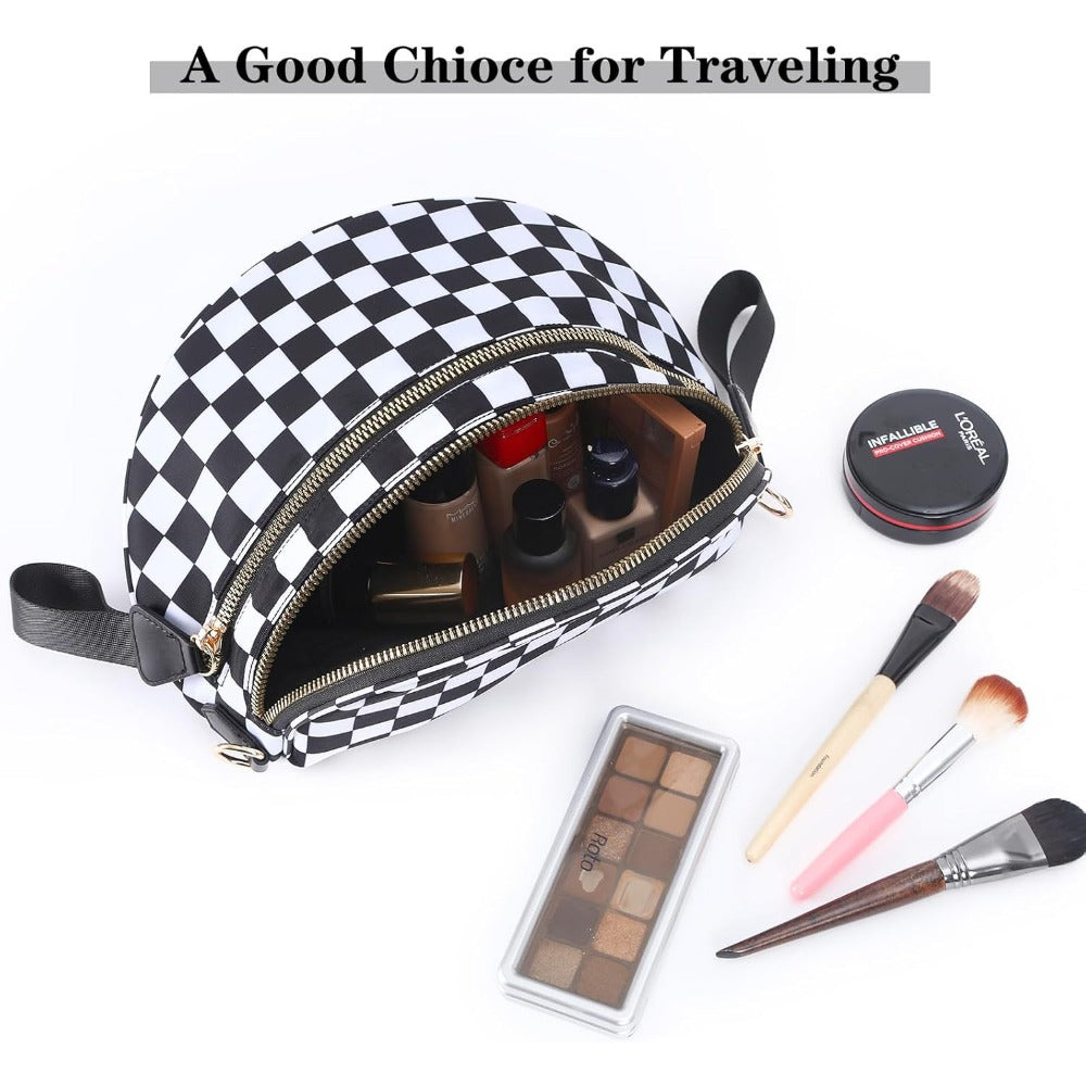 Soft Crossbody Bag for Women with Plaid, Check and Leopard Print Options, Shoulder and Handheld Carry Handbag in Thirteen Styles for Everyday Outings